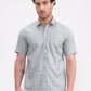 Green Checked Smart Fit Semi Casual Shirt | Greenfibre