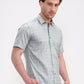 Green Checked Smart Fit Semi Casual Shirt | Greenfibre