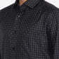 Navy Blue Checked Slim fit Formal Shirt | Greenfibre