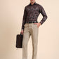 Brown Printed Slim Fit Party Wear Shirt | GreenFiber