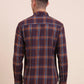 Purple Checked Slim Fit Casual Shirt | Greenfibre