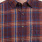 Purple Checked Slim Fit Casual Shirt | Greenfibre