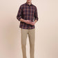 Purple Checked Slim Fit Casual Shirt | Greenfibre