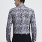 Grey Printed Slim Fit Party Wear Shirt | Greenfibre