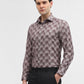 Brown Printed Slim Fit Party Wear Shirt | Greenfibre