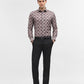 Brown Printed Slim Fit Party Wear Shirt | Greenfibre