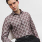 Brown Printed Slim Fit Party Wear Shirt | Greenfibre