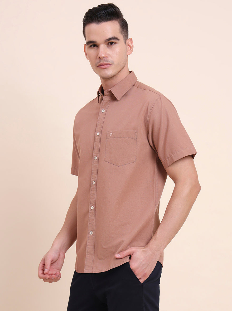 Chocolaty Solid Slim Fit Casual Shirt | Greenfibre