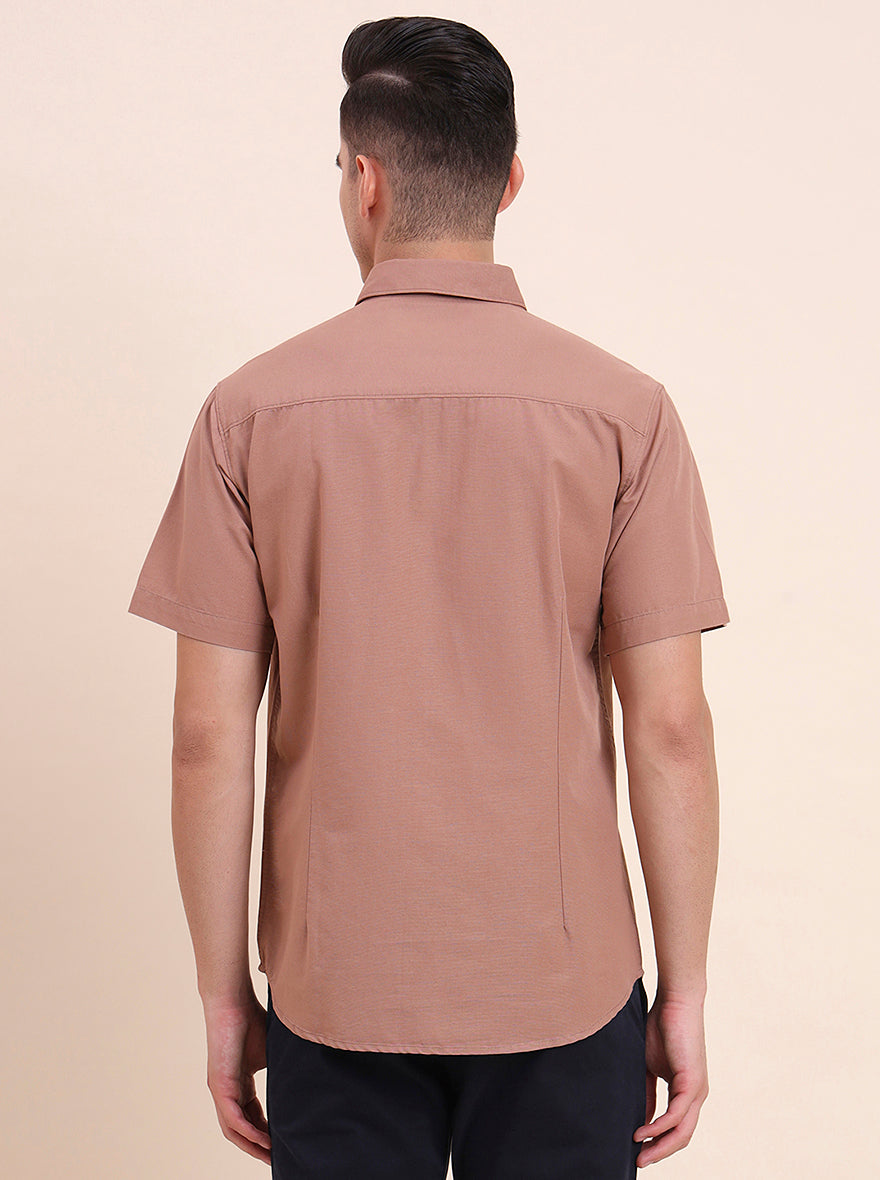 Chocolaty Solid Slim Fit Casual Shirt | Greenfibre