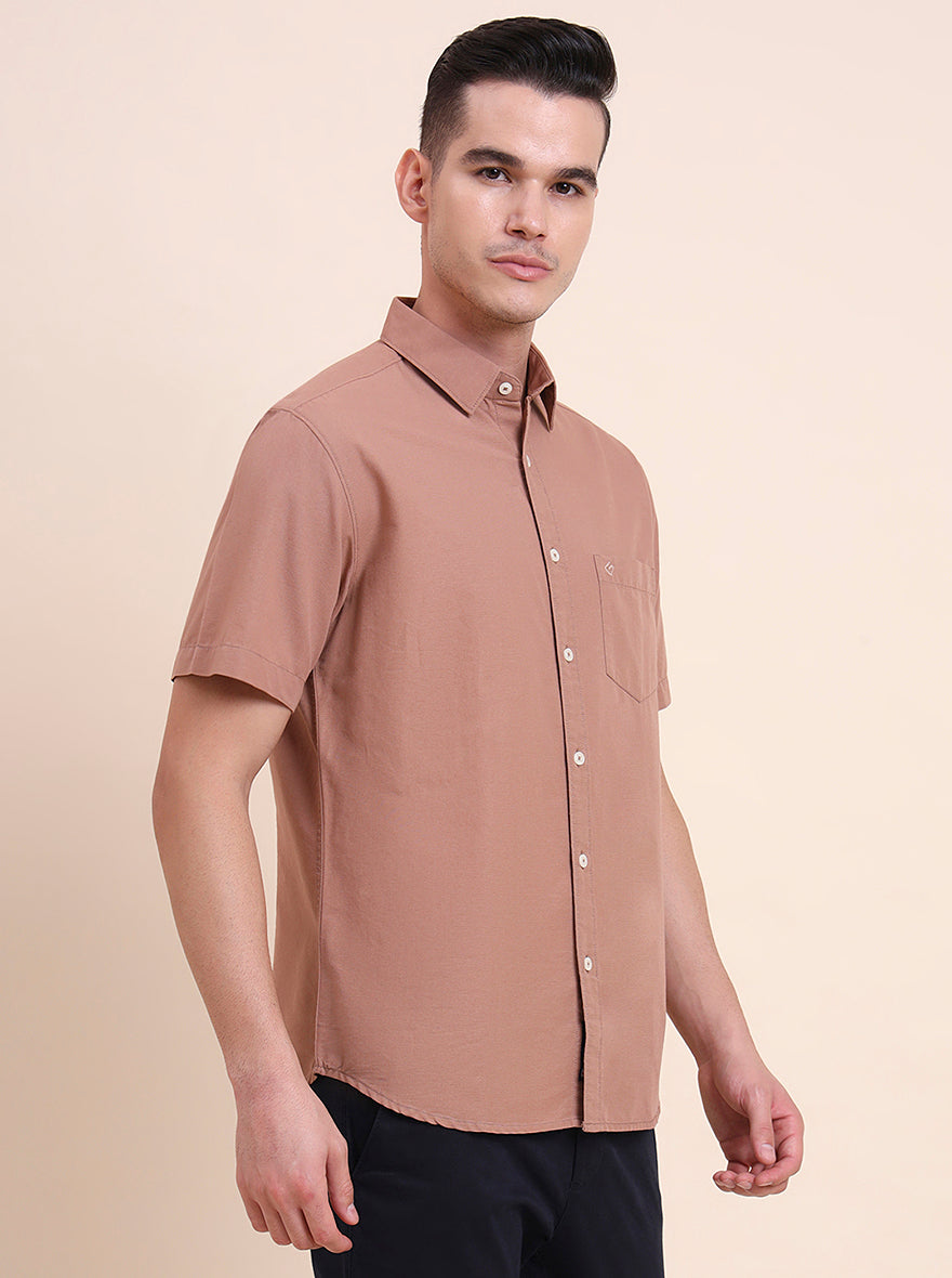 Chocolaty Solid Slim Fit Casual Shirt | Greenfibre