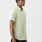 Light Green Solid Slim Fit Casual Shirt | Greenfibre