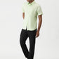 Light Green Solid Slim Fit Casual Shirt | Greenfibre