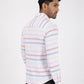 Pink Striped Slim Fit Casual Shirt | Greenfibre