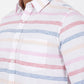 Pink Striped Slim Fit Casual Shirt | Greenfibre