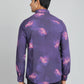 Purple Printed Slim Fit Casual Shirt | JadeBlue