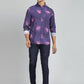 Purple Printed Slim Fit Casual Shirt | JadeBlue
