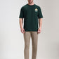 Bottle Green Printed Oversize Fit T-Shirt | Greenfibre
