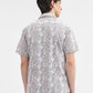 White & Purple Printed Slim Fit Casual Shirt | Greenfibre