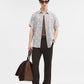 White & Purple Printed Slim Fit Casual Shirt | Greenfibre