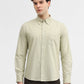 Pista Green Solid Slim Fit Casual Shirt | Greenfibre