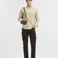 Pista Green Solid Slim Fit Casual Shirt | Greenfibre