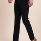 Black Printed Super Slim Fit Casual Trouser | Greenfibre