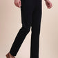 Black Printed Super Slim Fit Casual Trouser | Greenfibre