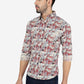 Red Printed Slim Fit Casual Shirt | Greenfibre