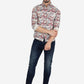 Red Printed Slim Fit Casual Shirt | Greenfibre