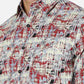 Red Printed Slim Fit Casual Shirt | Greenfibre