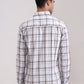 Light Green Checked Slim Fit Casual Shirt | Greenfibre