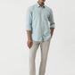 Light Blue Striped Smart Fit Semi Casual Shirt | Greenfibre