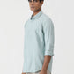 Light Blue Striped Smart Fit Semi Casual Shirt | Greenfibre