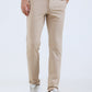 Fawn Solid Slim Fit Club Wear Trouser | Greenfibre