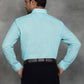 Light Blue Striped Regular Fit Formal Shirt | GreenFibre