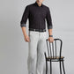 Wine Printed Slim Fit Party Wear Shirt | Greenfibre