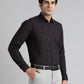 Wine Printed Slim Fit Party Wear Shirt | Greenfibre