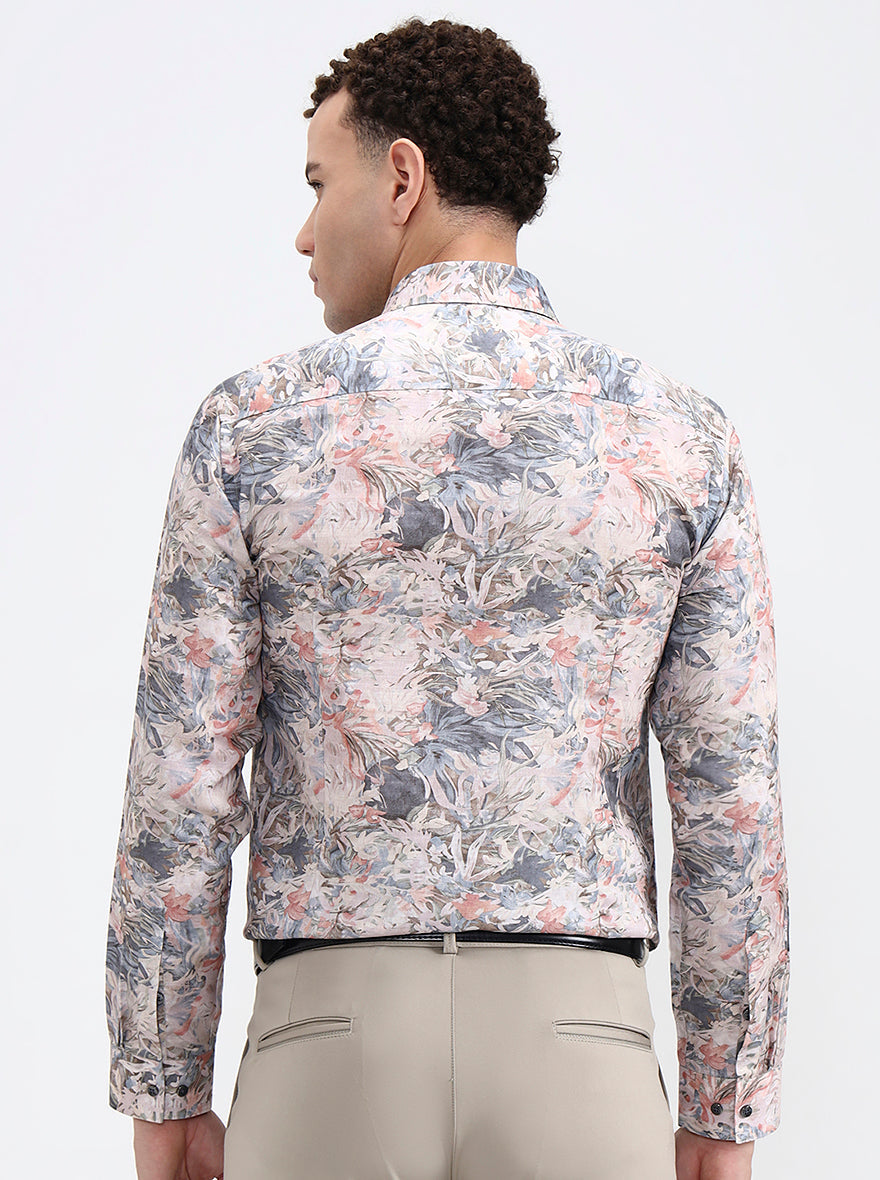 Multicolor Printed Slim Fit Party Wear Shirt | Greenfibre