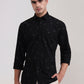 Black Printed Smart Fit Semi Casual Shirt | Greenfibre