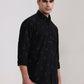 Black Printed Smart Fit Semi Casual Shirt | Greenfibre