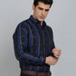 Black & Blue Checked Slim Fit Formal Shirt | Metal