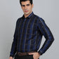 Black & Blue Checked Slim Fit Formal Shirt | Metal