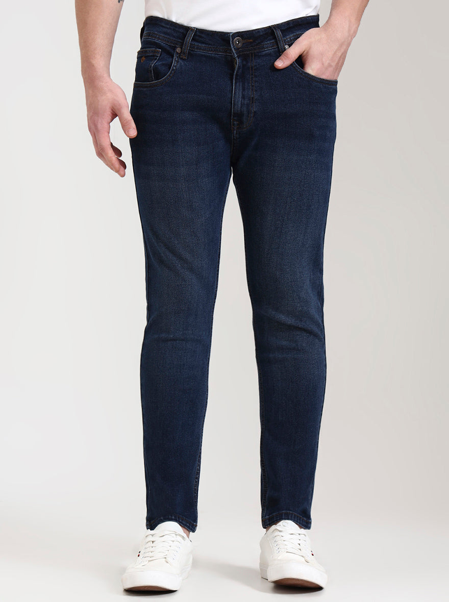 Mid Blue Washed Urban Fit Jeans | Greenfibre