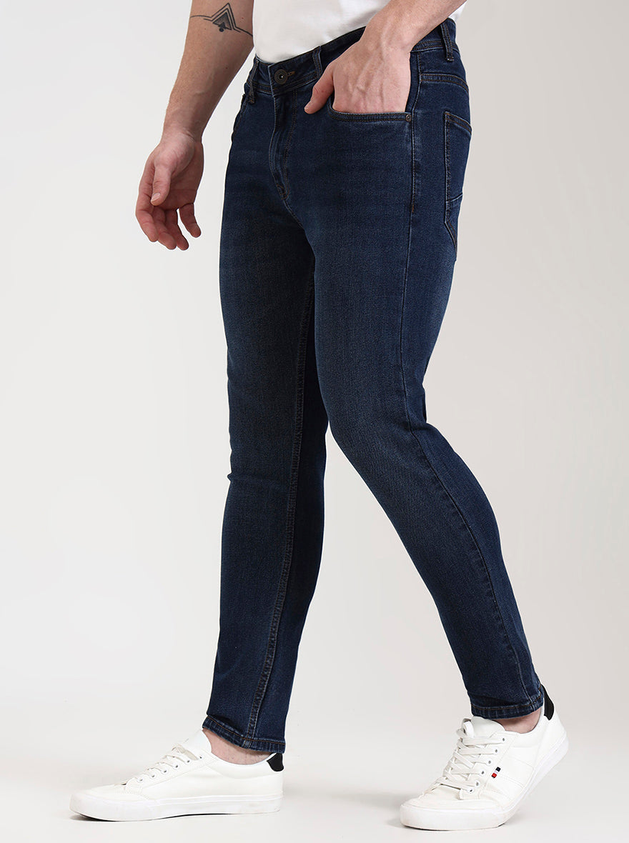 Mid Blue Washed Urban Fit Jeans | Greenfibre