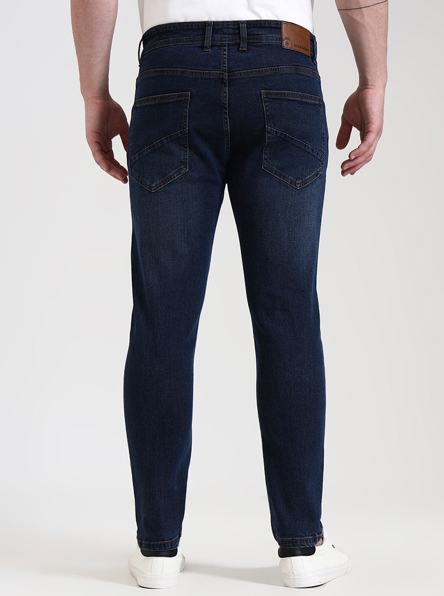 Mid Blue Washed Urban Fit Jeans | Greenfibre