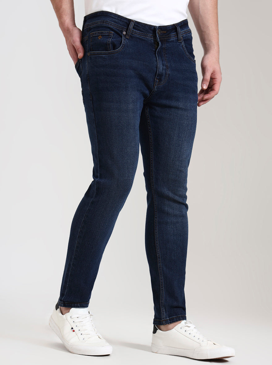 Mid Blue Washed Urban Fit Jeans | Greenfibre