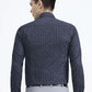 Blue Printed Slim Fit Party Wear Shirt | Greenfibre