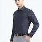 Blue Printed Slim Fit Party Wear Shirt | Greenfibre