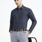 Blue Printed Slim Fit Party Wear Shirt | Greenfibre