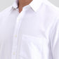 White Solid Slim Fit Casual Shirt | Greenfibre